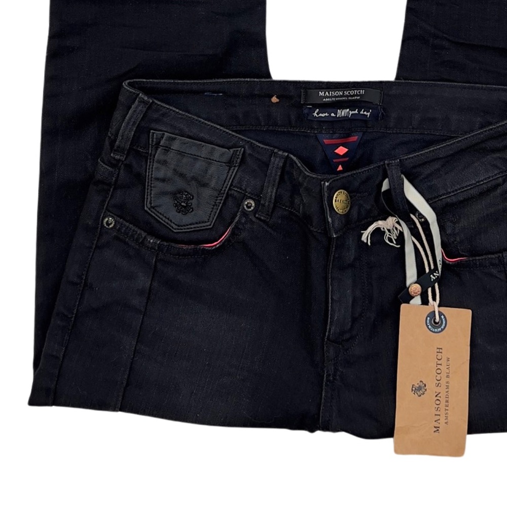 Maison Scotch Parisienne Skinny Jean Leather Patchwork - Picture 8 of 13